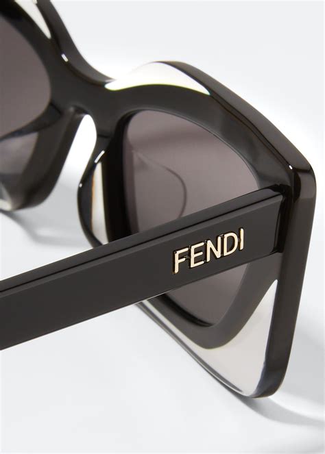 fendi clear panel sunglasses|fendi unisex sunglasses.